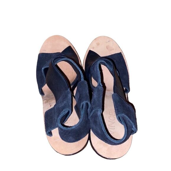 Vince Black Leather and Suede Heels Shoe Size 6 M - Picture 2 of 7